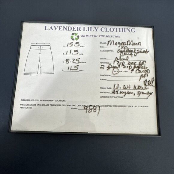 MagcoMsen Men's M Outdoor Cargo Shorts Olive New Inseam 8.25" - Picture 13 of 13